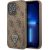 Guess GUHCP13LP4TPW Hardcase 4G Triangle Logo Cardslot Aizsargapvalks priekš iPhone 13 Pro / 13 6,1" / brūns Neoriģinālie Maciņi