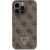 Guess GUHCP13LP4TDSCPW Hardcase Crossbody 4G Metal Logo Aizsargapvalks priekš iPhone 13 Pro / 13 6.1" / brūns Neoriģinālie Maciņi