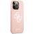 Guess GUHCP13LLS4GWPI Silicone 4G Logo Aizsargapvalks priekš iPhone 13 Pro / 13 6,1" / rozā Neoriģinālie Maciņi