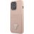 Guess GUHCP13LPSATPP Hardcase Saffiano Triangle Logo Cardslot Aizsargapvalks priekš iPhone 13 Pro / 13 6,1" / rozā Neoriģinālie Maciņi