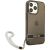 Guess GUHCP13LHTSGSK Hardcase Translucent Stap Aizsargapvalks priekš iPhone 13 Pro / 13 6,1" / melns Neoriģinālie Maciņi