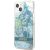 Guess GUHCP13SLFLSN Hardcase Flower Liquid Glitter Aizsargapvalks priekš iPhone 13 mini 5,4" / zaļš Neoriģinālie Maciņi