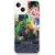 Guess GUHCP14MLFLSB Flower Liquid Glitter Hardcase Aizsargapvalks priekš iPhone 14 Plus/15 Plus 6.7" / zils Neoriģinālie Maciņi