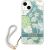 Guess GUHCP13SHFLSN Flower Strap Aizsargapvalks priekš iPhone 13 mini 5,4" / zaļš Neoriģinālie Maciņi