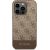 Guess GUHCP14LG4GLBR 4G Stripe Collection Aizsargapvalks priekš iPhone 14 Pro 6,1" / brūns Neoriģinālie Maciņi