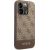 Guess GUHCP14LG4GLBR 4G Stripe Collection Aizsargapvalks priekš iPhone 14 Pro 6,1" / brūns Neoriģinālie Maciņi