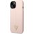 Guess GUHCP14MSLTGP Silicone Triangle Hardcase Aizsargapvalks priekš iPhone 14 Plus/15 Plus 6.7" / rozā Neoriģinālie Maciņi