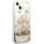 Guess GUHCP13SLGPEGO Peony Liquid Glitter Aizsargapvalks priekš iPhone 13 mini 5,4" / zelta Neoriģinālie Maciņi
