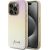 Guess GUHCP15LPSAIRSD Saffiano Iridescent Script Aizsargapvalks priekš iPhone 15 Pro 6.1" / zelta Neoriģinālie Maciņi