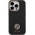 Guess GUHCP15LM4DGPK Silicone Logo Strass 4G Aizsargapvalks priekš iPhone 15 Pro 6.1" / melns Neoriģinālie Maciņi