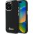 Guess GUHCP16LSMBSLK Silicone Script Metal Logo & Frame Aizsargapvalks priekš iPhone 16 Pro 6.3" / melns Neoriģinālie Maciņi