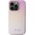 Guess GUHCP15LPSAIRSP Saffiano Iridescent Script Aizsargapvalks priekš iPhone 15 Pro 6.1" / rozā Neoriģinālie Maciņi
