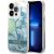 Guess GUHCP14XLFLSN Flower Liquid Glitter Aizsargapvalks priekš iPhone 14 Pro Max 6,7" / zaļš Neoriģinālie Maciņi