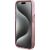 Guess GUHCP15LLFCSEGP Aizsargapvalks priekš iPhone 15 Pro 6.1" Liquid Glitter Gold Stripes / rozā Neoriģinālie Maciņi