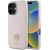 Guess GUHCP16SM4DGPP Silicone Logo Strass 4G Aizsargapvalks priekš iPhone 16 6.1" / rozā Neoriģinālie Maciņi