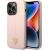 Guess GUHCP14XSLTGP Silicone Triangle Aizsargapvalks priekš iPhone 14 Pro Max 6,7" / rozā Neoriģinālie Maciņi