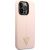 Guess GUHCP14XSLTGP Silicone Triangle Aizsargapvalks priekš iPhone 14 Pro Max 6,7" / rozā Neoriģinālie Maciņi