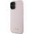 Guess GUHCP16SSMBSLP Silicone Script Metal Logo & Frame Aizsargapvalks priekš iPhone 16 6.1" / rozā Neoriģinālie Maciņi