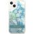 Guess GUHCP14SLFLSN Hardcase Flower Liquid Glitter Aizsargapvalks priekš iPhone 14 / 15 / 13 6.1" / zaļš Neoriģinālie Maciņi