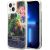 Guess GUHCP14SLFLSB Flower Liquid Glitter Aizsargapvalks priekš iPhone 14 / 15 / 13 6.1" / zils Neoriģinālie Maciņi