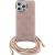 Guess GUHCP15LHC4SEP Hardcase Crossbody Cord 4G Print Aizsargapvalks priekš iPhone 15 Pro 6.1" / rozā Neoriģinālie Maciņi