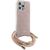 Guess GUHCP15LHC4SEP Hardcase Crossbody Cord 4G Print Aizsargapvalks priekš iPhone 15 Pro 6.1" / rozā Neoriģinālie Maciņi
