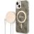 Guess Set GUBPP14MH4EACSW Case+ Charger Aizsargapvalks priekš iPhone 14 Plus / 15 Plus 6.7" / brūns Neoriģinālie Maciņi