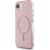 Guess IML Glitter Circle MagSafe Case Aizsargapvalks priekš iPhone 16e/17e / rozā Neoriģinālie Maciņi
