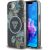 Guess IML Metal Glitter Flowers Triangle MagSafe Case Aizsargapvalks priekš iPhone 16e/17e / melns Neoriģinālie Maciņi