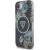 Guess IML Metal Glitter Flowers Triangle MagSafe Case Aizsargapvalks priekš iPhone 16e/17e / melns Neoriģinālie Maciņi