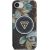 Guess IML Metal Glitter Flowers Triangle MagSafe Case Aizsargapvalks priekš iPhone 16e/17e / melns Neoriģinālie Maciņi