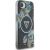 Guess IML Metal Glitter Flowers Triangle MagSafe Case Aizsargapvalks priekš iPhone 16e/17e / melns Neoriģinālie Maciņi