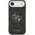 Guess 4G Big 4G Classic Logo Aizsargapvalks priekš iPhone 17 Air / melns sudraba Neoriģinālie Maciņi