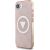 Case Guess IML Metal Glitter 4G Circle Triangle MagSafe Aizsargapvalks priekš iPhone 16e / 17e / rozā Neoriģinālie Maciņi