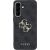 Case Guess Leather 4G Metal Logo Aizsargapvalks priekš Samsung Galaxy A57 5G / melns Neoriģinālie Maciņi