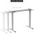 Adjustable Height Table Up Up Bjorn II Gray, Table top L White Офисные столы