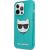 Karl Lagerfeld KLHCP13LCHTRB Glitter Choupette Fluo Aizsargapvalks priekš iPhone 13 Pro / 13 6,1" / zils Neoriģinālie Maciņi