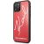 Karl Lagerfeld KLHCN65DLKSRE Signature Glitter Aizsargapvalks priekš iPhone 11 Pro Max / sarkans Neoriģinālie Maciņi