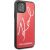 Karl Lagerfeld KLHCN65DLKSRE Signature Glitter Aizsargapvalks priekš iPhone 11 Pro Max / sarkans Neoriģinālie Maciņi