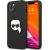Karl Lagerfeld KLHCP13SPKMK Hardcase Leather Ikonik Karl`s Head Aizsargapvalks priekš iPhone 13 mini 5,4" / melns Neoriģinālie Maciņi