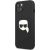 Karl Lagerfeld KLHCP13SPKMK Hardcase Leather Ikonik Karl`s Head Aizsargapvalks priekš iPhone 13 mini 5,4" / melns Neoriģinālie Maciņi