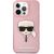 Karl Lagerfeld KLHCP13XKHTUGLP Aizsargapvalks priekš iPhone 13 Pro Max 6,7" Glitter Karl`s Head / rozā Neoriģinālie Maciņi