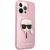Karl Lagerfeld KLHCP13XKHTUGLP Aizsargapvalks priekš iPhone 13 Pro Max 6,7" Glitter Karl`s Head / rozā Neoriģinālie Maciņi