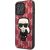 Karl Lagerfeld KLHCP13LPMNIKPI Hardcase Monogram Ikonik Patch Aizsargapvalks priekš iPhone 13 Pro / 13 6,1" / sarkans Neoriģinālie Maciņi