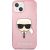 Karl Lagerfeld KLHCP13SKHTUGLP Glitter Karl`s Head Aizsargapvalks priekš iPhone 13 mini 5,4" / rozā Neoriģinālie Maciņi