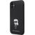 Karl Lagerfeld KLHCN61SMHKNPK Silicone Ikonik Metal Pin Aizsargapvalks priekš iPhone 11/Xr 6.1" / melns Neoriģinālie Maciņi