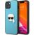 Karl Lagerfeld KLHCP13SPKMB Leather Ikonik Karl`s Head Me Aizsargapvalks priekš iPhone 13 mini 5.4" / zils Neoriģinālie Maciņi