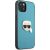 Karl Lagerfeld KLHCP13SPKMB Leather Ikonik Karl`s Head Me Aizsargapvalks priekš iPhone 13 mini 5.4" / zils Neoriģinālie Maciņi