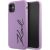 Karl Lagerfeld KLHCN61SKSVGU Silicone Signature Hardcase Aizsargapvalks priekš iPhone 11 / Xr 6.1" / violets Neoriģinālie Maciņi