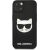 Karl Lagerfeld KLHCP13SCH3DBK Hardcase 3D Rubber Choupette Aizsargapvalks priekš iPhone 13 mini 5,4" / melns Neoriģinālie Maciņi